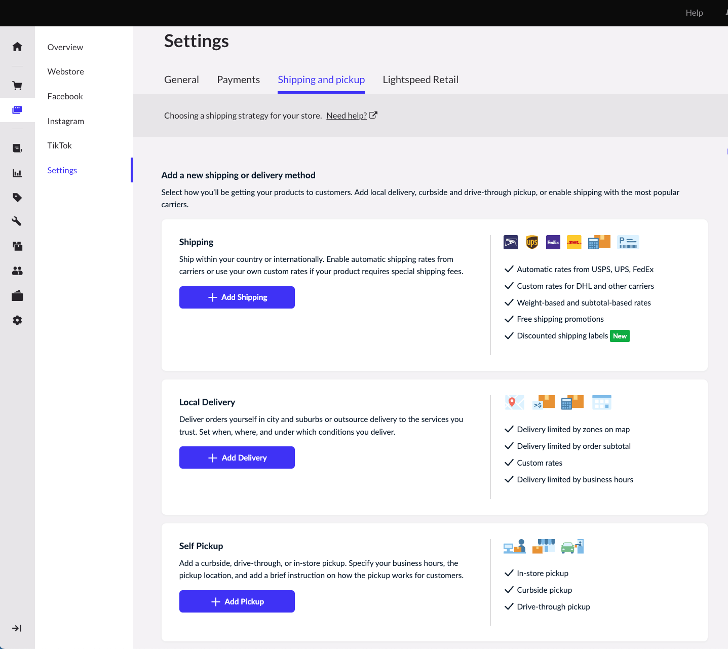 Página de Configuración